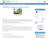 Pointing at Maximum Power for PV