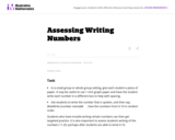 Assessing Writing Numbers