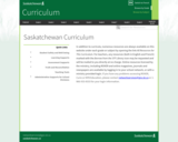 Saskatchewan Curriculum from the Ministry of Education