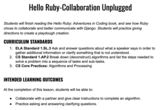 Hello Ruby-Collaboration Unplugged