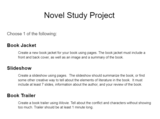 Novel Study Project Using iPads