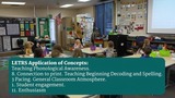 LETRS Application of Concepts: Teaching Phonological Awareness and General Classroom Atmosphere