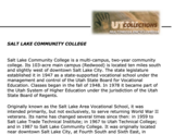 Utah History Encyclopedia. Salt Lake Community College.