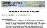 Episode 3: Evidence of a Warming Planet Teacher Resource Guide