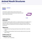 Animal Mouth Structures