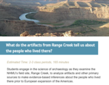 What do the artifacts from Range Creek tell us about the people who lived there?