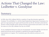 Actions That Changed the Law: Ledbetter v. Goodyear