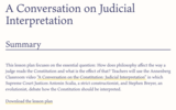 A Conversation on Judicial Interpretation