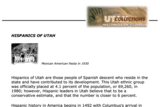 Utah History Encyclopedia. Hispanics of Utah.