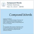 Nearpod- Compound Words