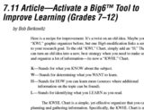 Activate a Big6 Tool to Improve Learning