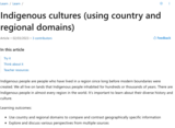 Indigenous Cultures (Domains - Search Coach)