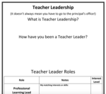 Teacher Leader Role Tasting Handout