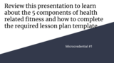 The 5 Components of Health-Related Fitness: Slide Deck