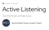 Active Listening: Hear What People are Saying
