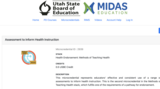 Assessment to Inform Health Instruction
