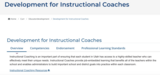 Development for Instructional Coaches