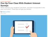 Fire Up Your Class with Student Interest Surveys