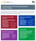 Considerations for Planning and Implementing Literacy Coaching