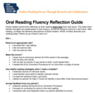 Oral Reading Fluency Reflection Guide