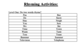 Phonological awareness activities examples