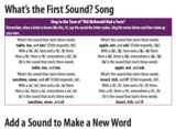 What's the First Sound? Song and Add a Sound to Make a New Word