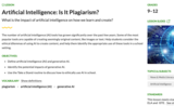 Artificial Intelligence: Is It Plagiarism?