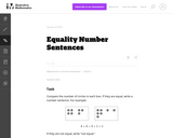 Equality Number Sentences