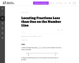 Locating Fractions Less than One on the Number Line