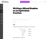 Writing A Mixed Number As an   Equivalent Fraction