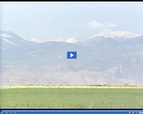 Geography of Utah. Utah Landforms Part 2. Tushar Mountains with alfalfa fields.