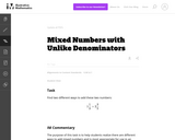 Mixed Numbers with Unlike Denominators