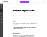 Words to Expressions 1