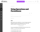 5.OA Using Operations and Parentheses
