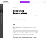 Comparing Temperatures