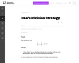 Dan's Division Strategy