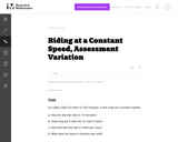 6.RP Riding at a Constant Speed, Assessment Variation