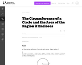 7.G The Circumference of a Circle and the Area of the Region it Encloses