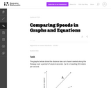 Comparing Speeds in Graphs and Equations