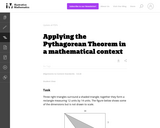 Applying the Pythagorean Theorem in a mathematical context