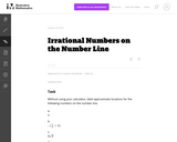 Irrational Numbers on the Number Line