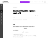 8-NS Calculating the Square Root of 2