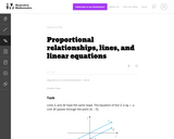 8.EE Proportional relationships, lines, and linear equations