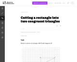 8.G Cutting a rectangle into two congruent triangles