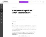Compounding with a 100% Interest Rate