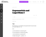 Exponentials and Logarithms I
