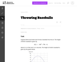 Throwing Baseballs