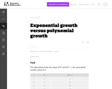Exponential Growth Versus Polynomial Growth