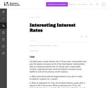 Interesting Interest Rates