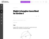 Right Triangles Inscribed in Circles I